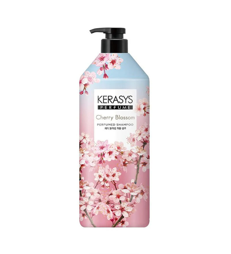Shampoo perfume Kerasys Cherry Blossom - 1 Litro con Aceite de Argán y Flor de Cerezo